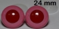 Preview: 1 Paar Sicherheitsaugen rosa mit roter Pupille