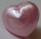 Preview: Sicherheitsnase 18 mm Herz hart Perlrosa glänzend mit Sicherheitsscheibe