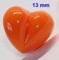 Preview: Sicherheitsnase Herz hart orange glänzend mit Sicherheitsscheibe