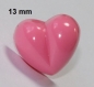 Preview: Sicherheitsnase Herz hart rosa glänzend mit Sicherheitsscheibe