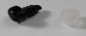 Preview: Sicherheitsnase 8 x 5 mm Nager Nagetier hart schwarz glänzend mit Sicherheitsscheibe