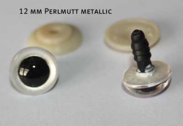 1 Paar Sicherheitsaugen perlmutt metallic