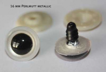 1 Paar Sicherheitsaugen perlmutt metallic