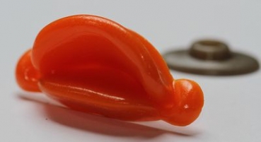 Sicherheitsnase 42 x 14 mm Schnabel hart orange glänzend mit Sicherheitsscheibe