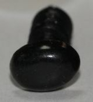 Sicherheitsnase 6 mm x 5 mm oval hart schwarz glänzend mit Sicherheitsscheibe