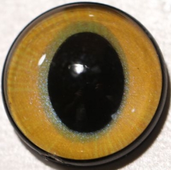 1 Paar Sicherheitsaugen ovale Pupillen beigeblau schimmernd verschiedenfarbige Iris