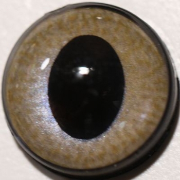 1 Paar Sicherheitsaugen ovale Pupillen beige schimmernd verschiedenfarbige Iris