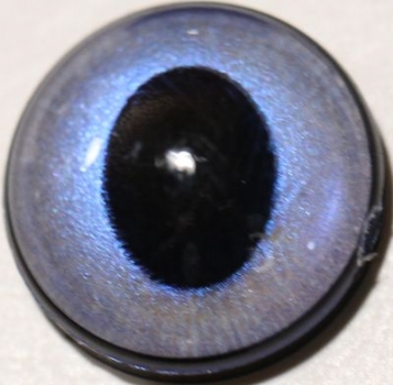 1 Paar Sicherheitsaugen ovale Pupillen violettgrau schimmernd verschiedenfarbige Iris
