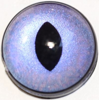 1 Paar Sicherheitsaugen mittlere geschlitzte Pupillen flieder schimmernd verschiedenfarbige Iris