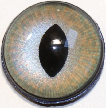 1 Paar Sicherheitsaugen mittlere geschlitzte Pupillen aubergine schimmernd verschiedenfarbige Iris