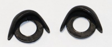 1 Paar Augenlider schwarz links rechts (passend für 10 mm Sicherheitsaugen)