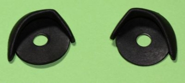 1 Paar Augenlider schwarz links rechts (passend für 18 mm Sicherheitsaugen)