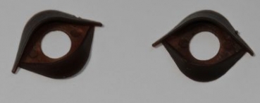 1 Paar Augenlider braun Ober/Unterlid (passend für 12 mm Sicherheitsaugen)