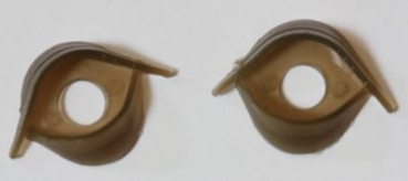 1 Paar Augenlider braun transparent Ober/Unterlid (passend für 12 mm Sicherheitsaugen)