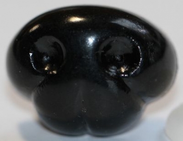 Sicherheitsnase 15 mm x 20 mm Hund hart schwarz glänzend mit Sicherheitsscheibe