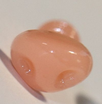 Sicherheitsnase 7 x 5 mm Nager Nagetier hart rosa glänzend mit Sicherheitsscheibe