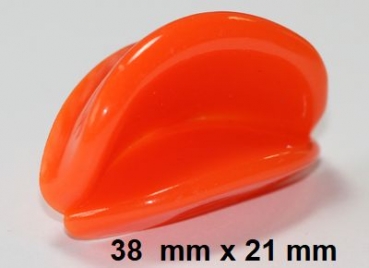 Sicherheitsnase 38 x 21 mm Schnabel hart orange glänzend mit Sicherheitsscheibe