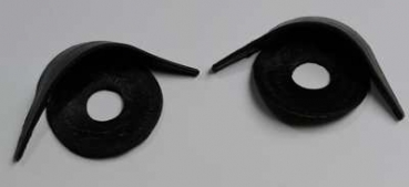 1 Paar Augenlider schwarz spitz (passend für 24 mm Sicherheitsaugen)