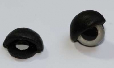 1 Paar Augenlider Schlaf schwarz (passend für 8 mm Sicherheitsaugen)