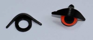 1 Paar Augenlider schwarz (passend für 8 mm Sicherheitsaugen)