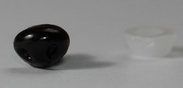 Sicherheitsnase 8 x 5 mm Nager Nagetier hart schwarz glänzend mit Sicherheitsscheibe