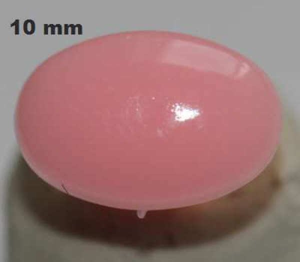 Sicherheitsnase oval hart rosa glänzend mit Sicherheitsscheibe