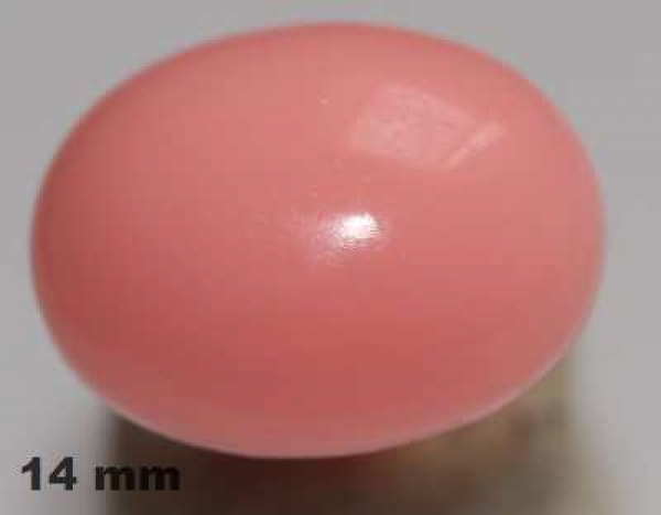 Sicherheitsnase oval hart rosa glänzend mit Sicherheitsscheibe