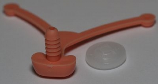 Sicherheitsnase 15 mm Katze Mund rosa mit Sicherheitsscheibe
