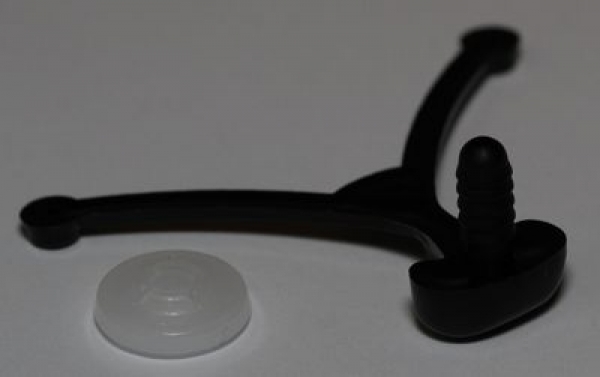 Sicherheitsnase 15 mm Katze Mund schwarz mit Sicherheitsscheibe