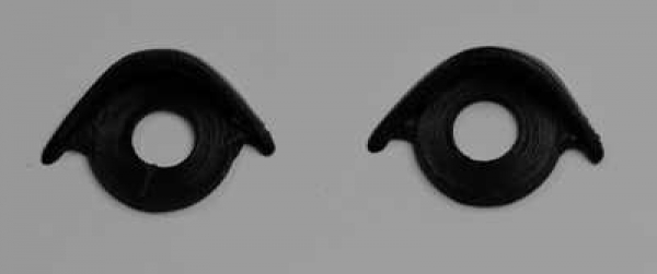 1 Paar Augenlider schwarz (passend für 10 mm Sicherheitsaugen)