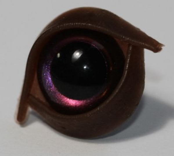 1 Paar Augenlider Ober/Unterlid braun (passend für 10 mm Sicherheitsaugen)