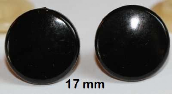 1 Paar Sicherheitsaugen Knopfaugen schwarz rund