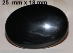 Sicherheitsnase 25 mm x 18 mm oval hart schwarz glänzend mit Sicherheitsscheibe