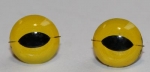1 Paar 6 mm Kunststoffaugen Katze gelb zum Annähen