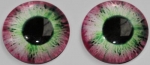 1 Paar Augen Glaslinsen zum Aufkleben 20 mm hellgrün flieder