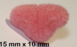 Sicherheitsnase 15 mm x 10 mm Katze beflockt rosa mit Sicherheitsscheibe